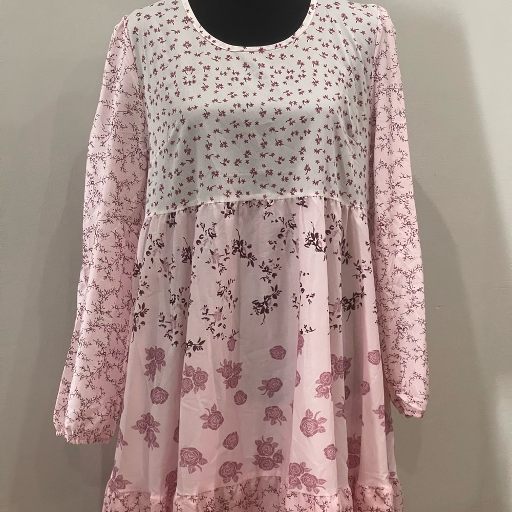 New Hekka M Floral Patterned Long Sleeve Midi - Picture 6 of 7
